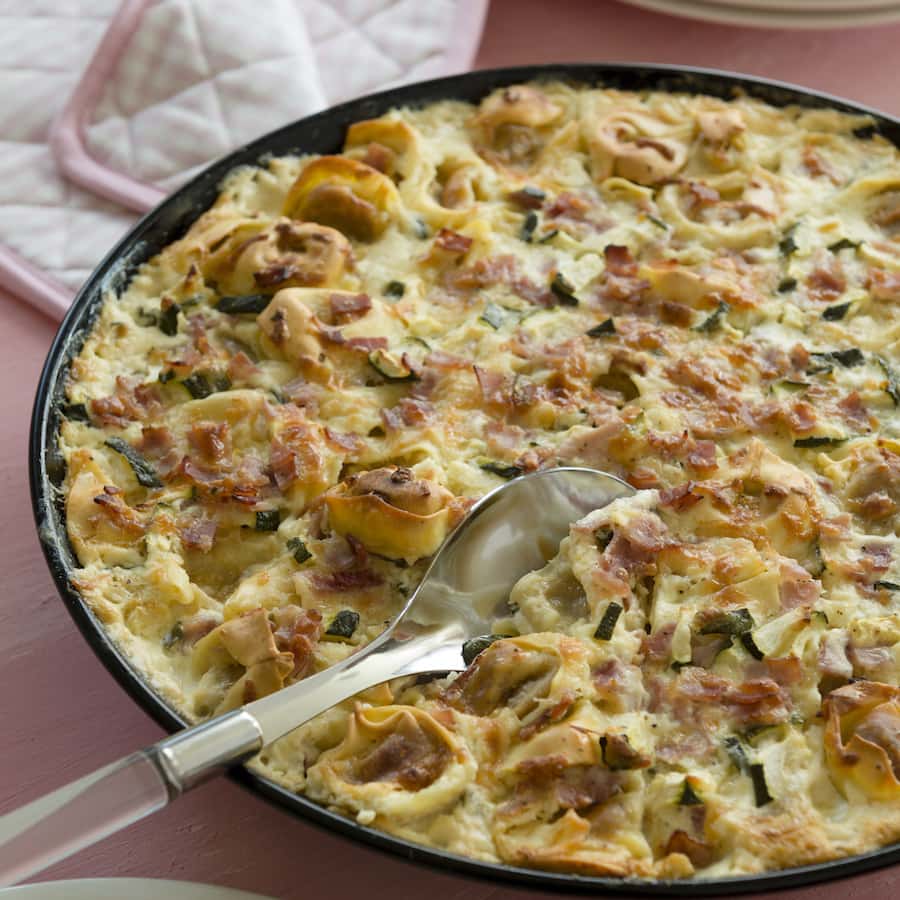 Gebackene Tortellini in Frischkäserahm